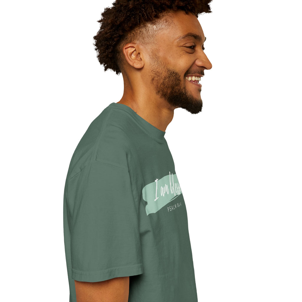 I Am Blessed Christian T-Shirt — Psalm 84:4 Scripture Tee | Garment-Dyed Faith Shirt