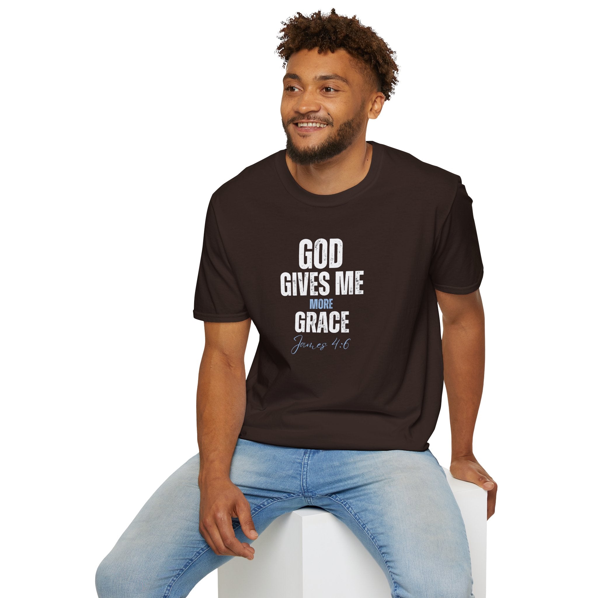 God Gives Me More Grace T-Shirt — James 4:6 Christian Scripture Tee