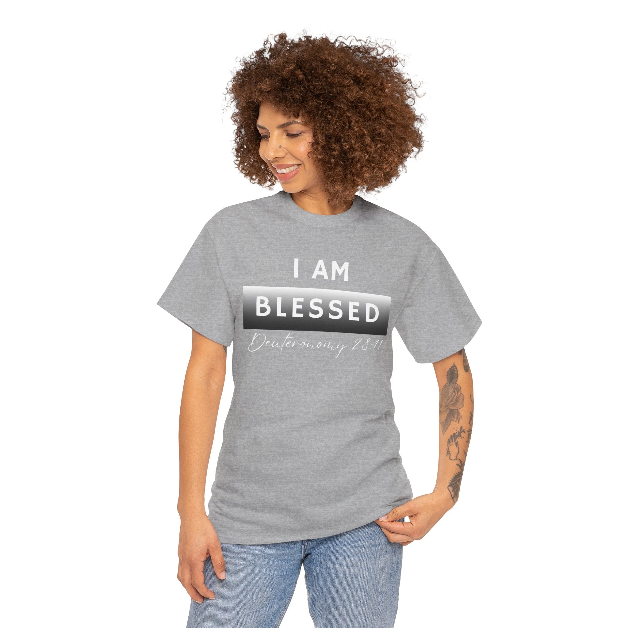 I Am Blessed Christian T-Shirt — Deuteronomy 28:11 Scripture Faith Tee (2)