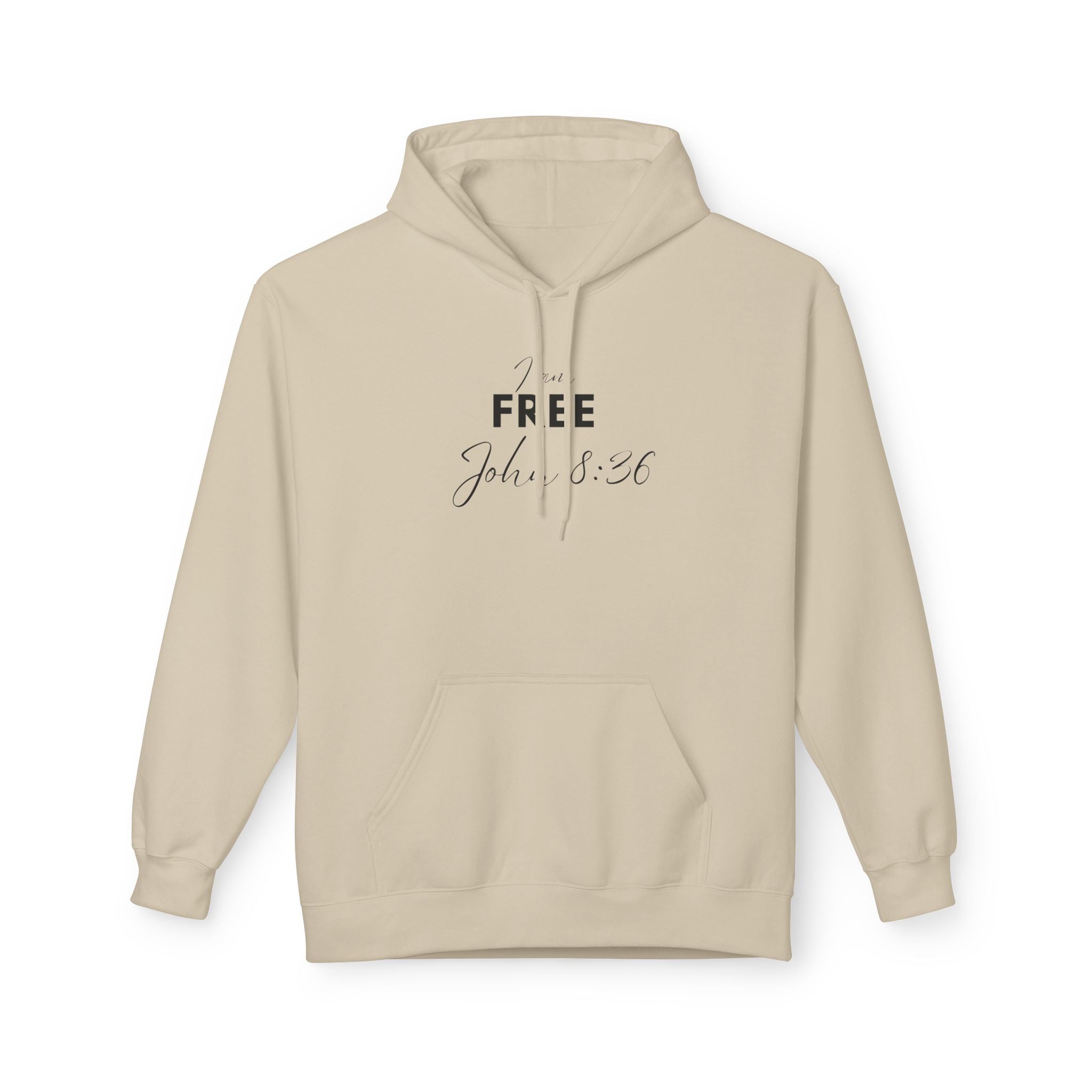 I Am Free Hoodie – John 8:36 Christian Scripture Hoodie | Faith-Based Inspirational Pullover