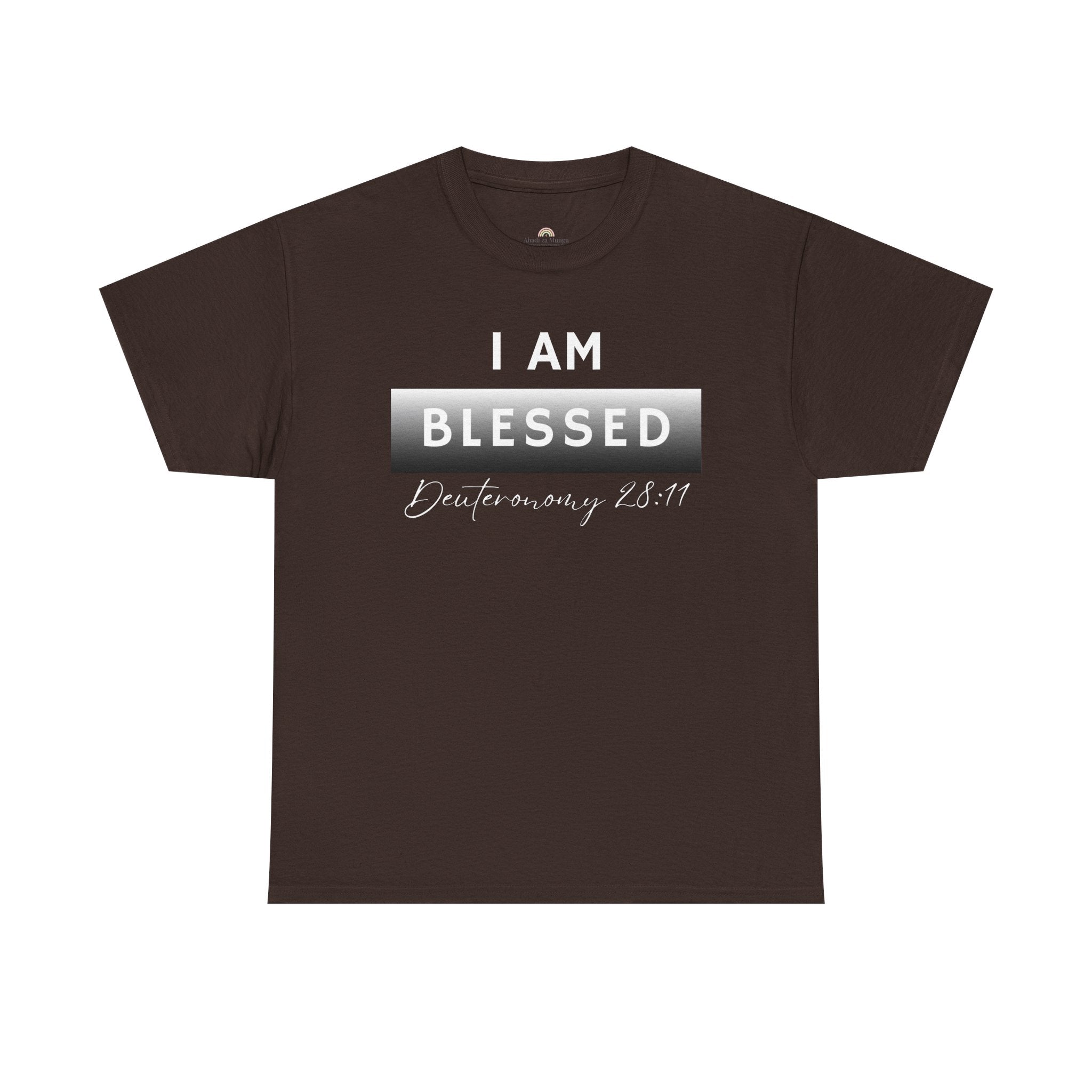 I Am Blessed Christian T-Shirt — Deuteronomy 28:11 Scripture Faith Tee (2)