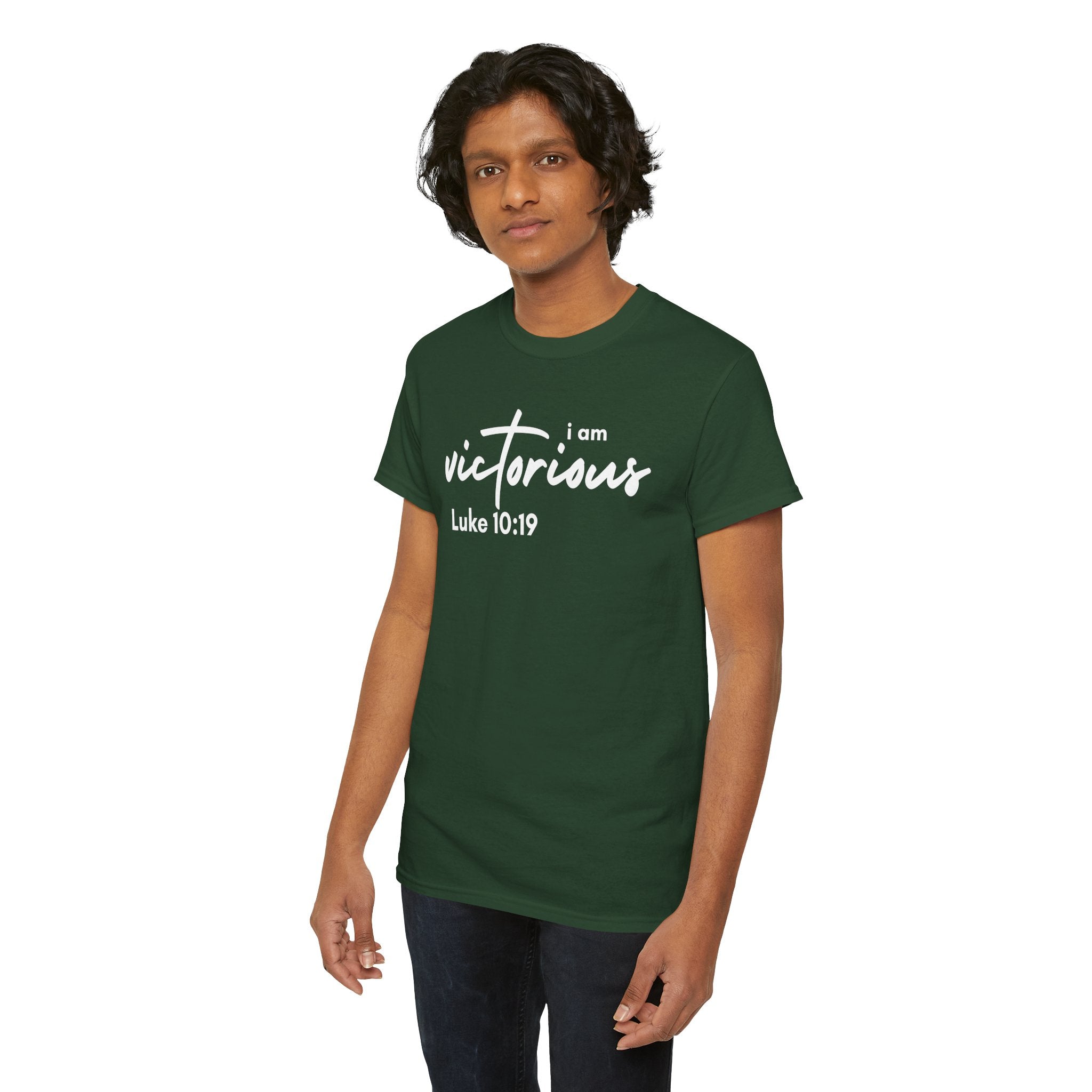 I Am Victorious Christian T-Shirt – Luke 10:19 Scripture Tee | Faith-Based Apparel