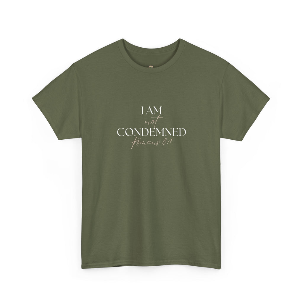 I Am Not Condemned T-Shirt – Christian Tee (Romans 8:1 Scripture) | Faith Apparel for Men & Women