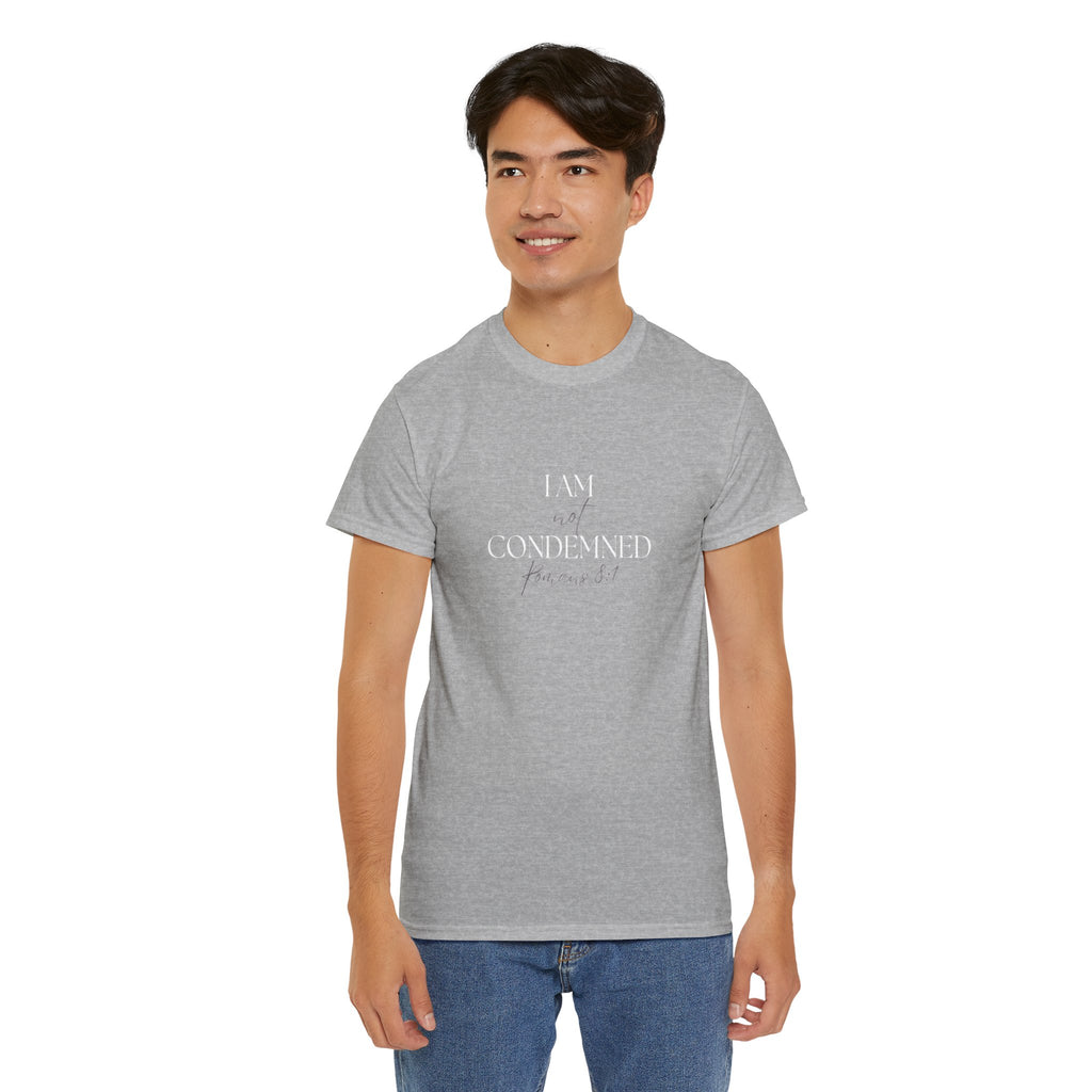 I Am Not Condemned T-Shirt – Christian Tee (Romans 8:1 Scripture) | Faith Apparel for Men & Women