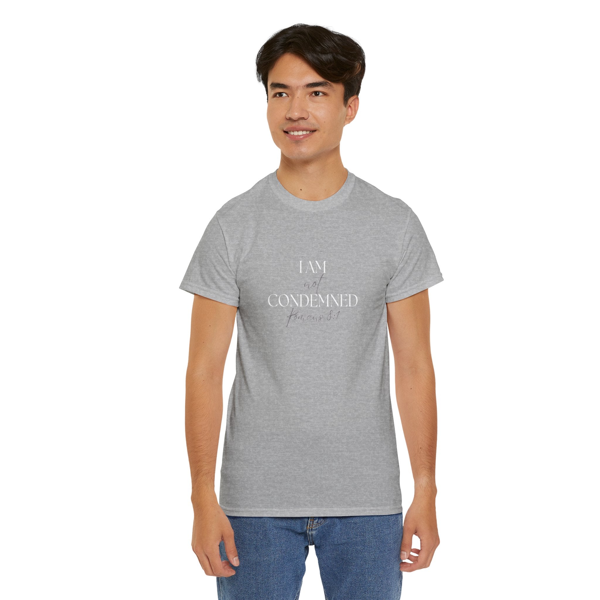 I Am Not Condemned T-Shirt – Christian Tee (Romans 8:1 Scripture) | Faith Apparel for Men & Women