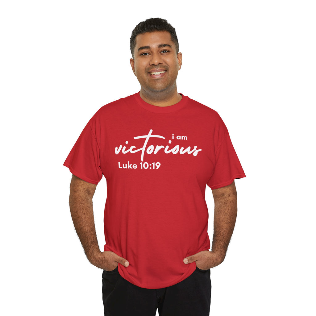 I Am Victorious Christian T-Shirt – Luke 10:19 Scripture Tee | Faith-Based Apparel