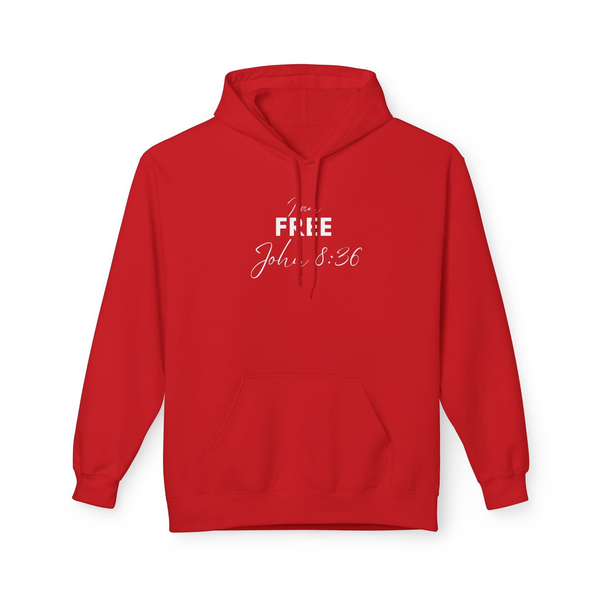 I Am Free Hoodie – John 8:36 Christian Scripture Hoodie | Faith-Based Inspirational Pullover