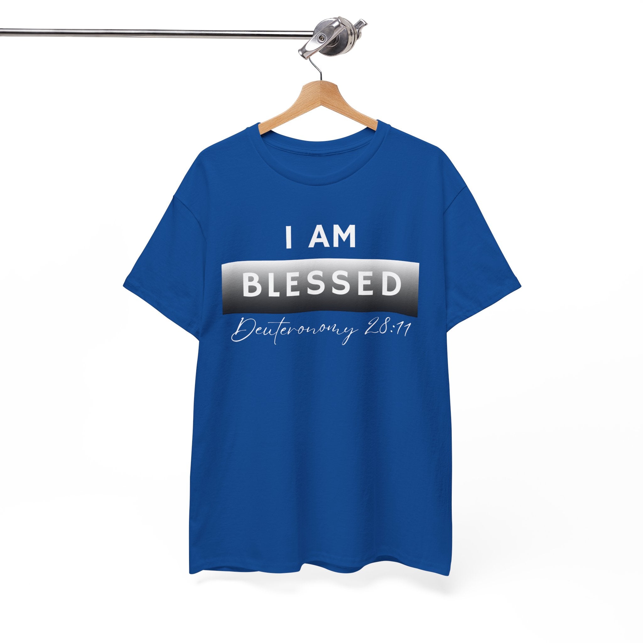 I Am Blessed Christian T-Shirt — Deuteronomy 28:11 Scripture Faith Tee (2)