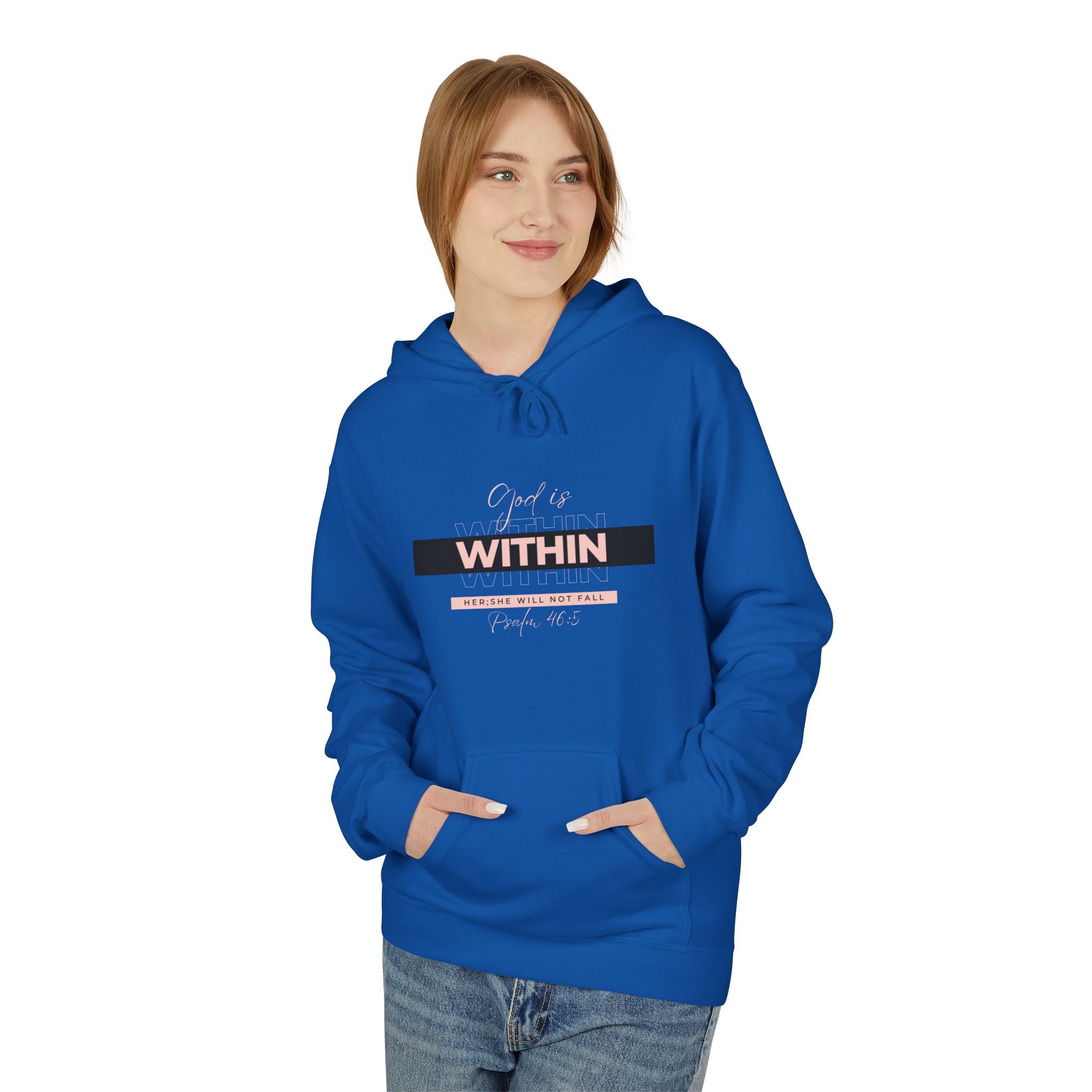 God Is Within Her Hoodie — Psalm 46:5 Christian Hoodie for Women | Faith-Based Inspirational Pullover