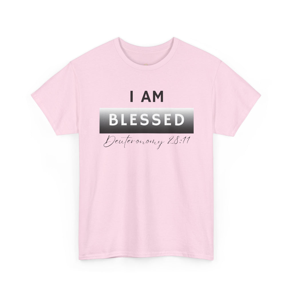 I Am Blessed Christian T-Shirt — Deuteronomy 28:11 Scripture Faith Tee