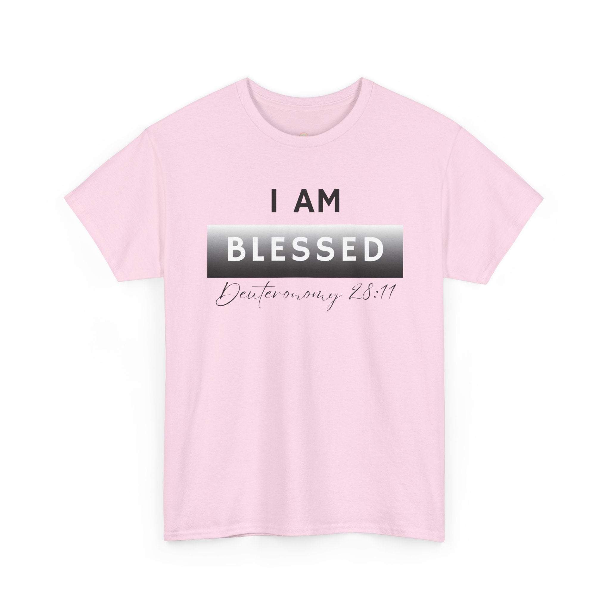 I Am Blessed Christian T-Shirt — Deuteronomy 28:11 Scripture Faith Tee