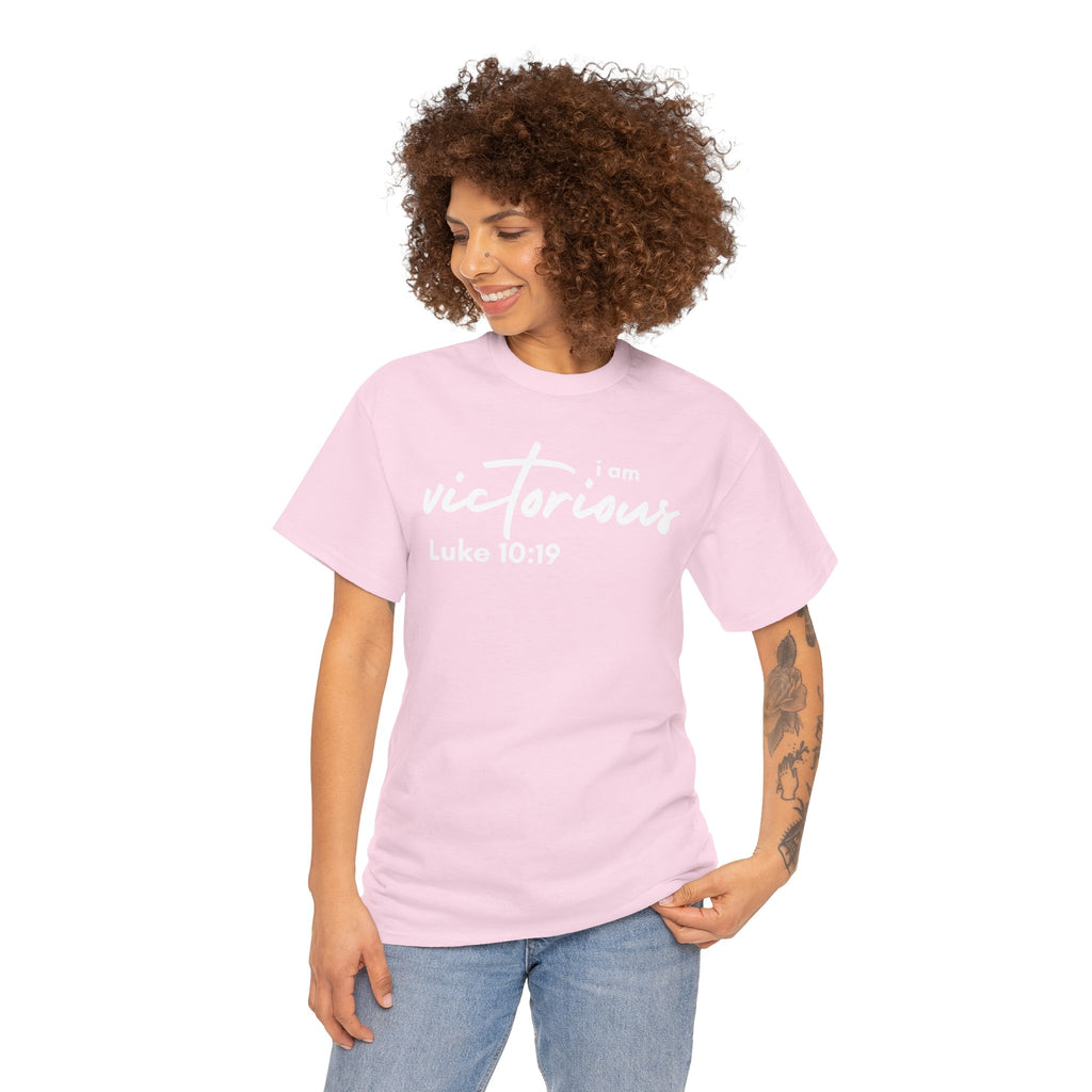 I Am Victorious Christian T-Shirt – Luke 10:19 Scripture Tee | Faith-Based Apparel