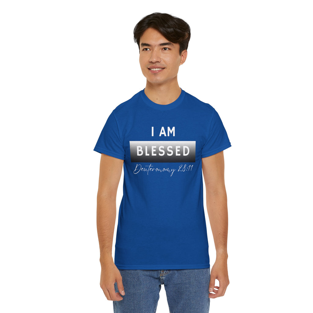 I Am Blessed Christian T-Shirt — Deuteronomy 28:11 Scripture Faith Tee (2)