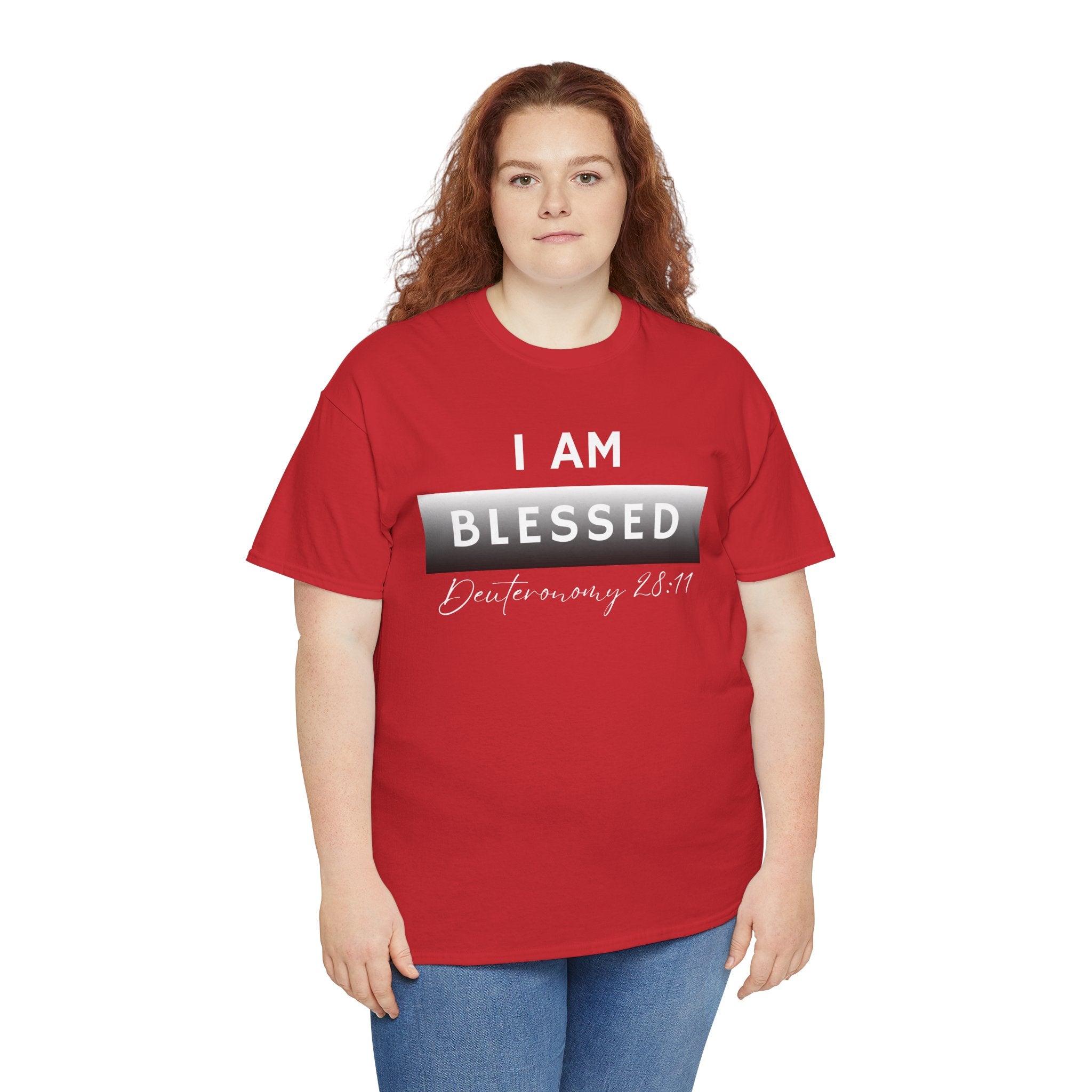 I Am Blessed Christian T-Shirt — Deuteronomy 28:11 Scripture Faith Tee (2)