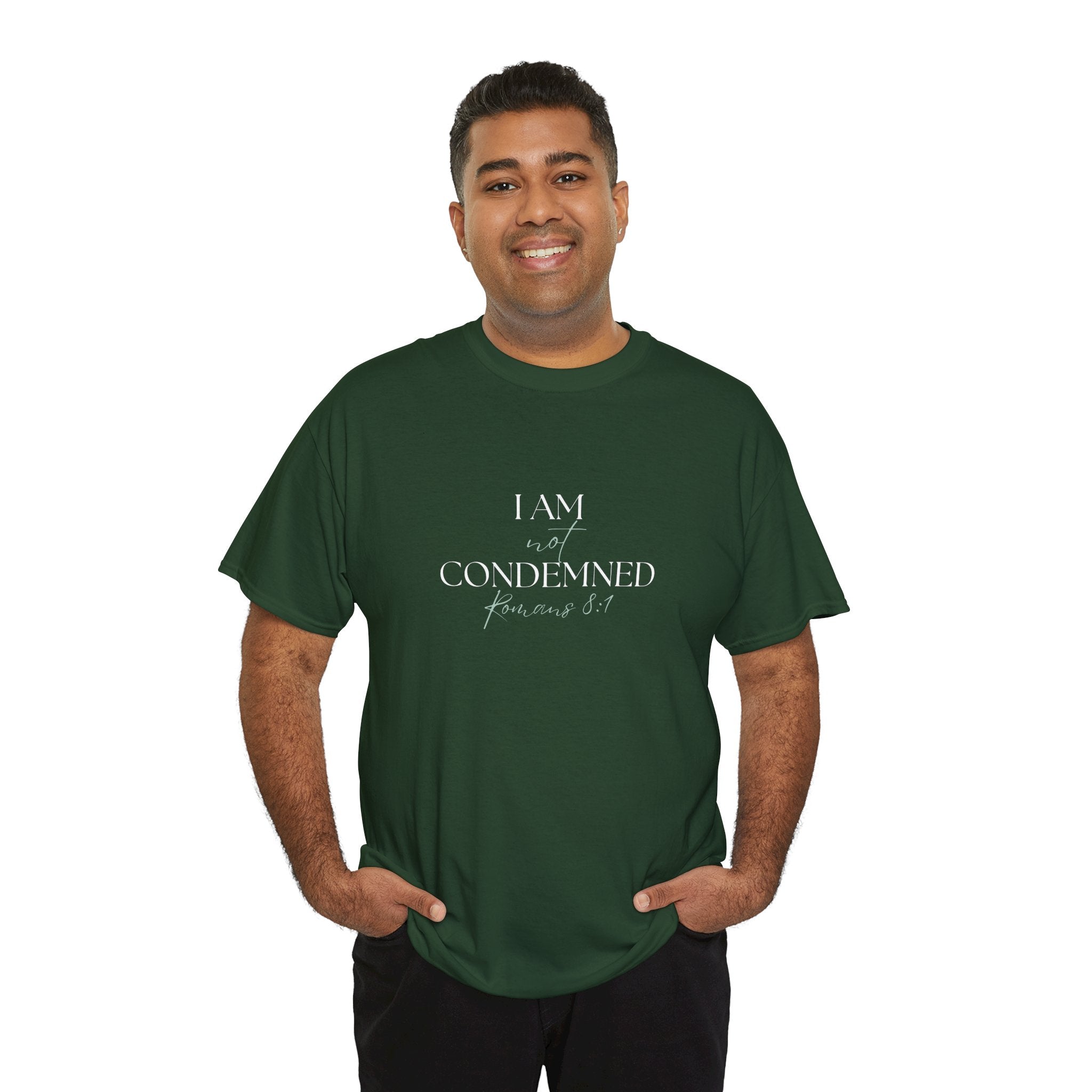 I Am Not Condemned T-Shirt – Christian Tee (Romans 8:1 Scripture) | Faith Apparel for Men & Women