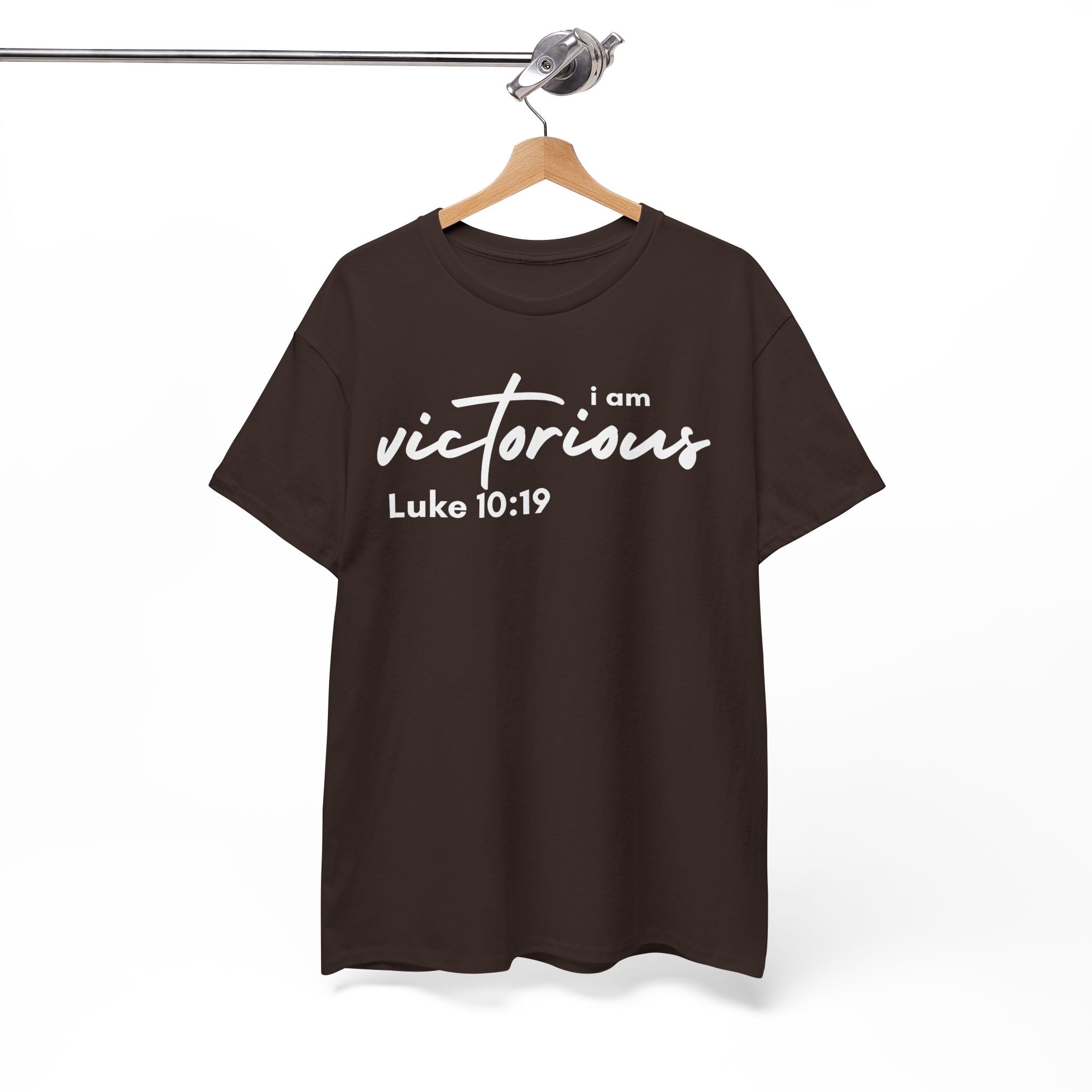 I Am Victorious Christian T-Shirt – Luke 10:19 Scripture Tee | Faith-Based Apparel