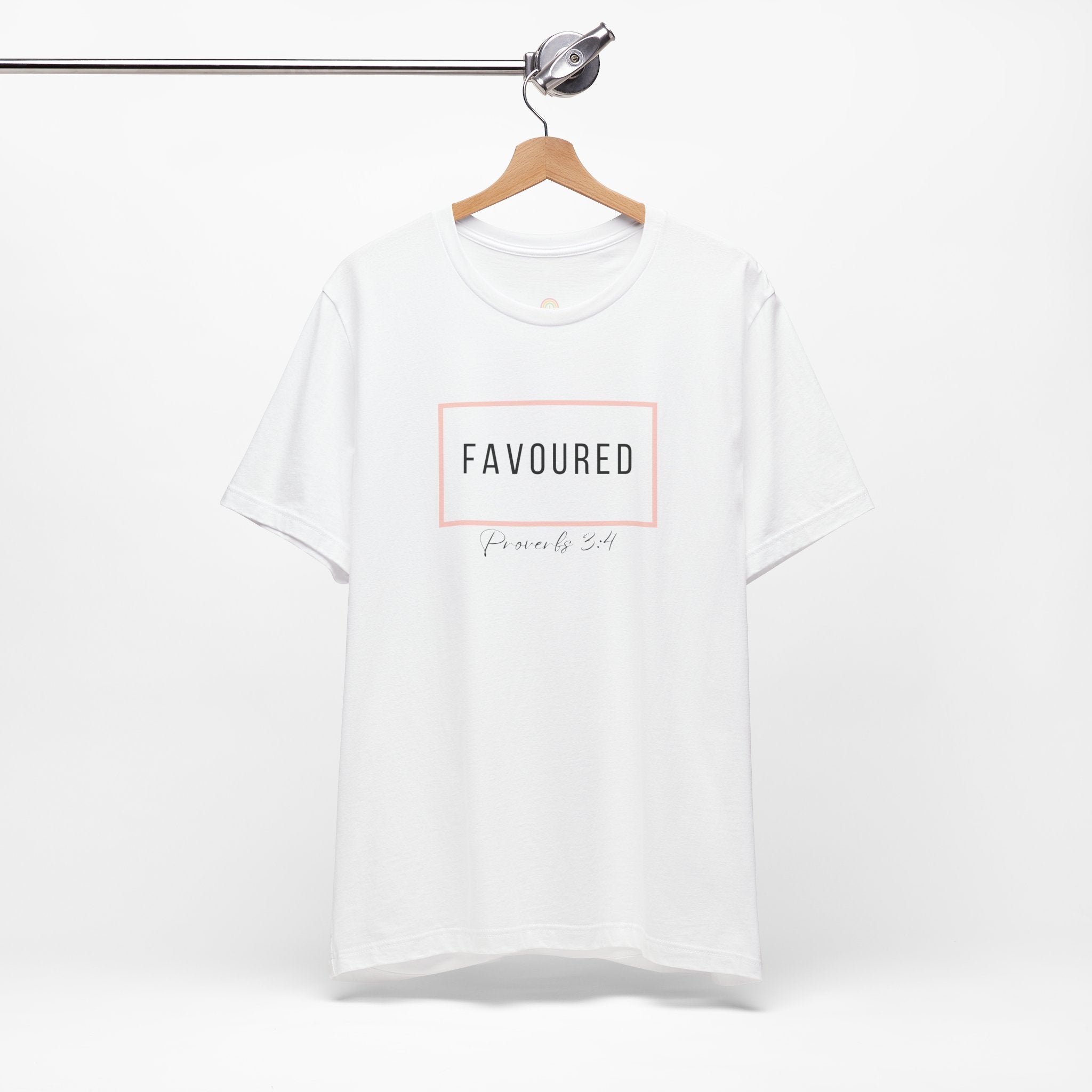 Favoured Christian T-Shirt – Proverbs 3:4 Scripture Tee | Faith-Based Unisex Shirt