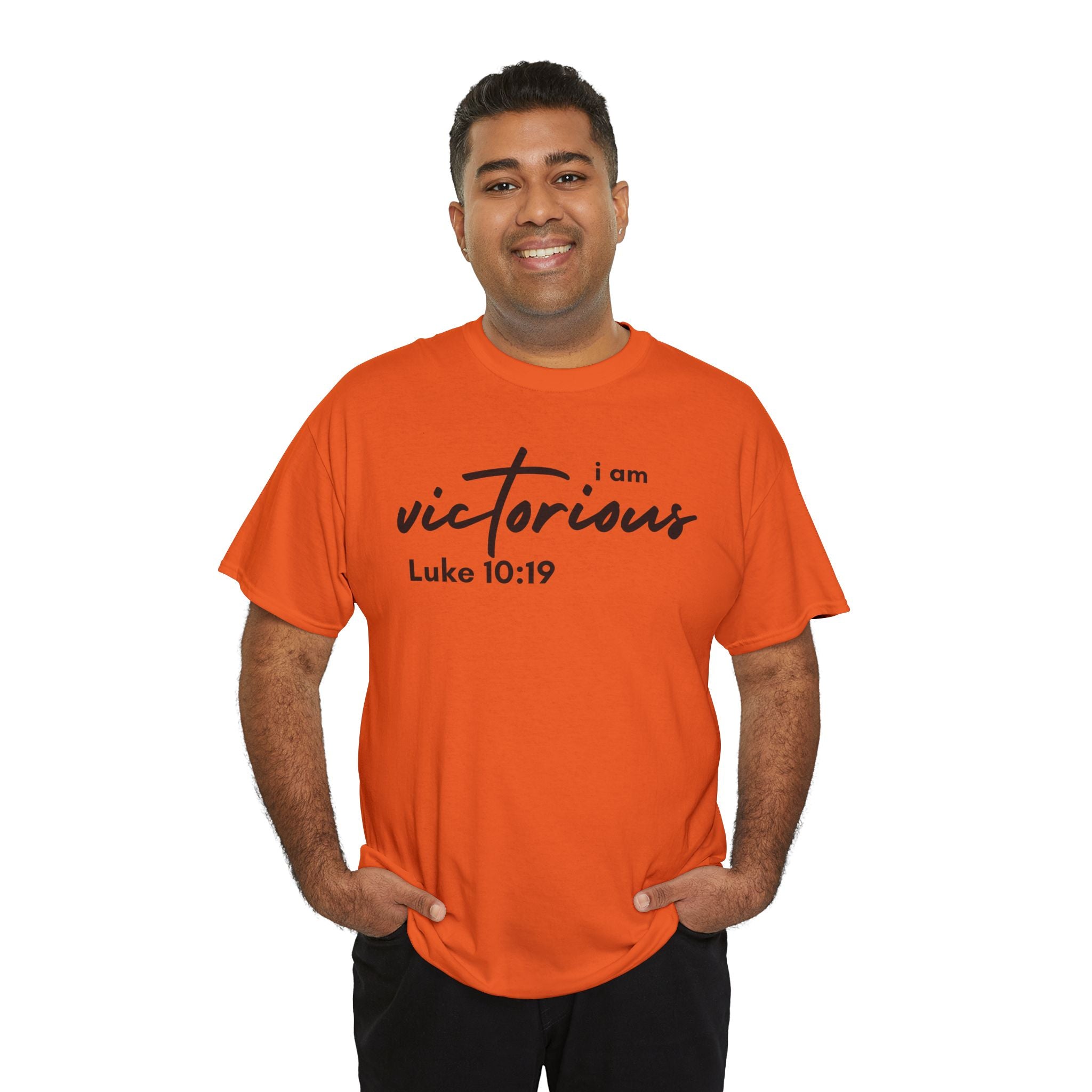 I Am Victorious Christian T-Shirt – Luke 10:19 Scripture Tee | Faith-Based Apparel