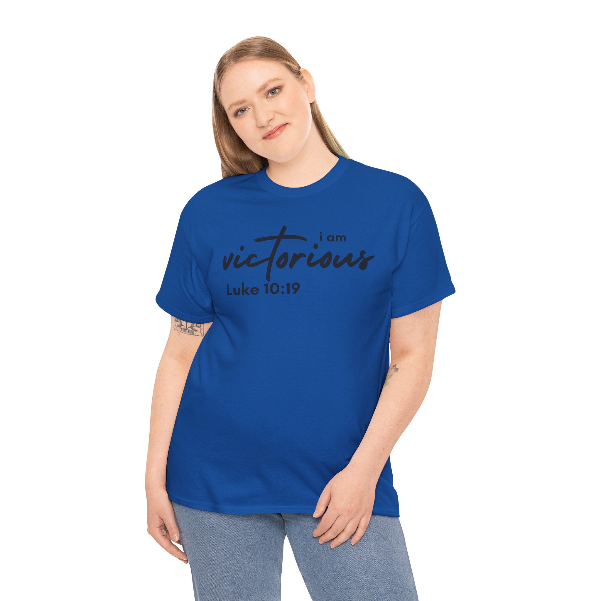 I Am Victorious Christian T-Shirt – Luke 10:19 Scripture Tee | Faith-Based Apparel
