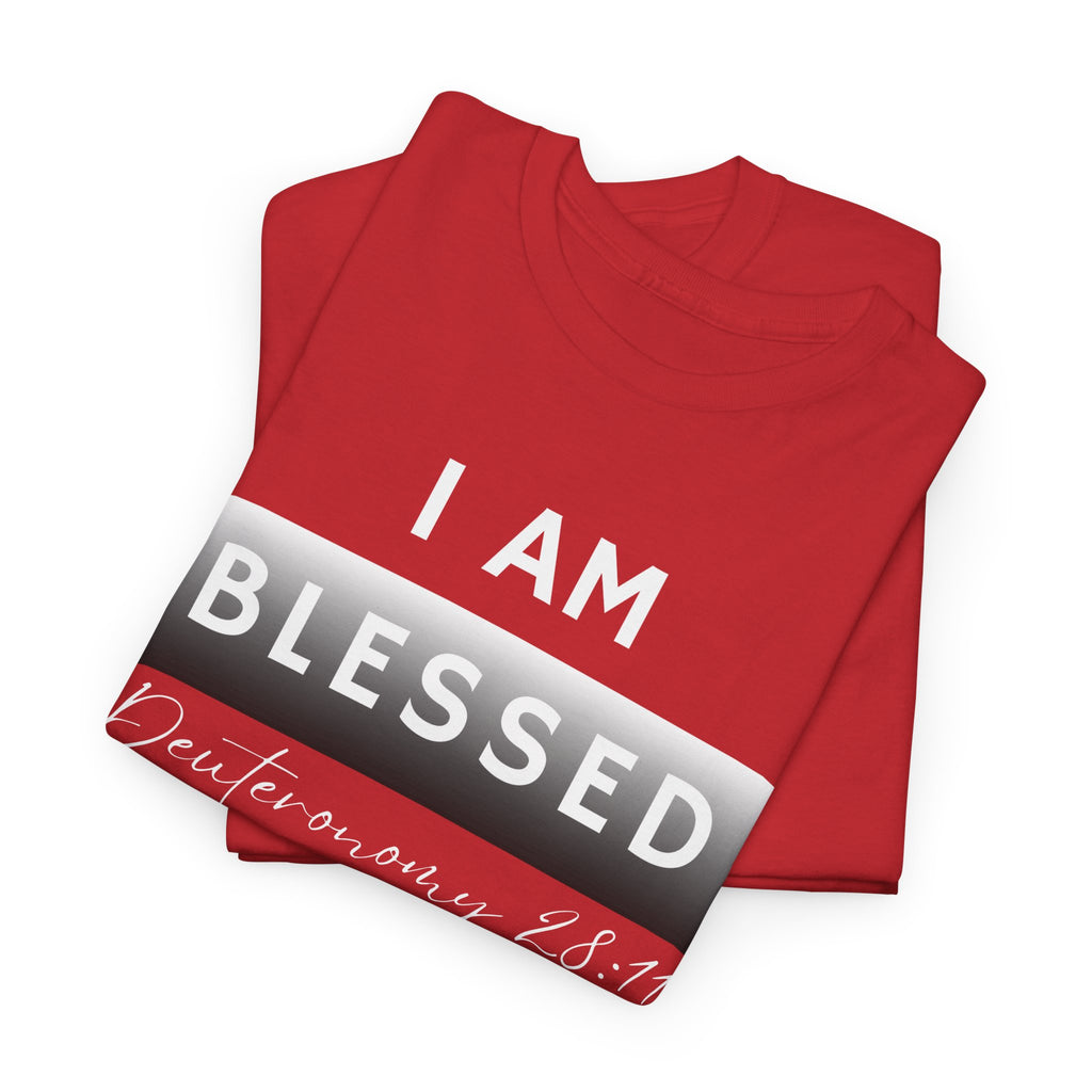 I Am Blessed Christian T-Shirt — Deuteronomy 28:11 Scripture Faith Tee (2)