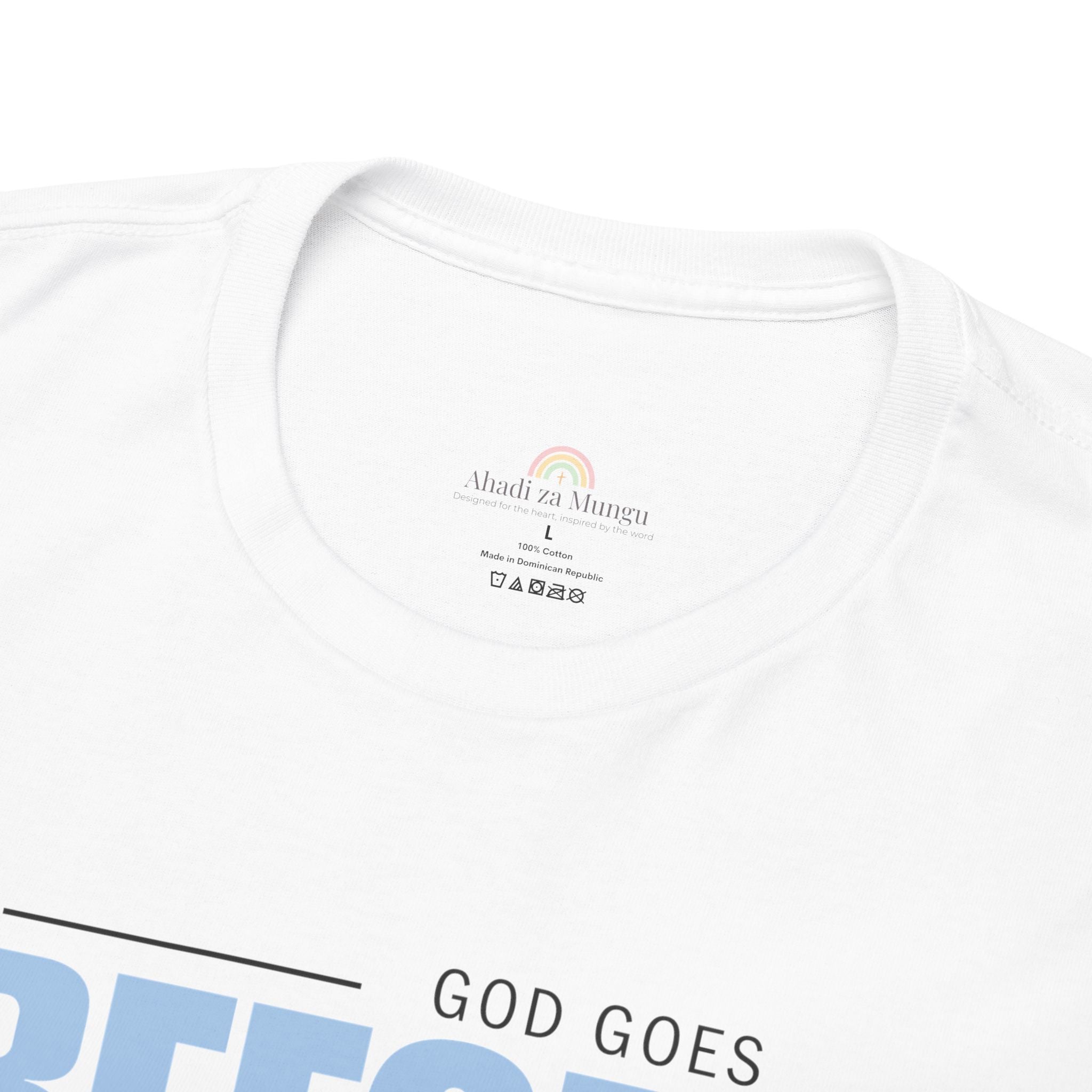 God Goes Before Me T-Shirt – Christian Unisex Tee (Deuteronomy 31:8 Scripture) | Faith Graphic Shirt