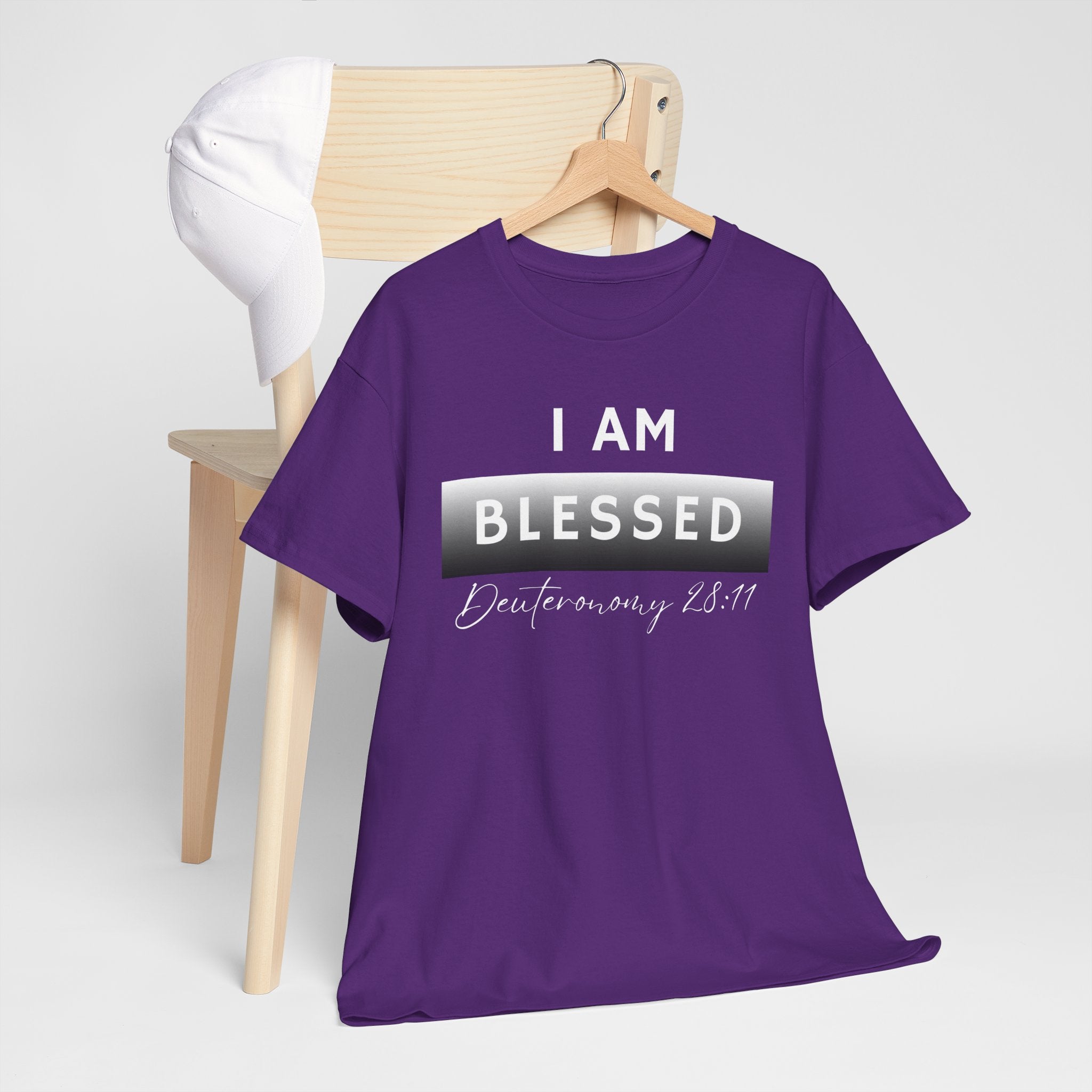 I Am Blessed Christian T-Shirt — Deuteronomy 28:11 Scripture Faith Tee (2)