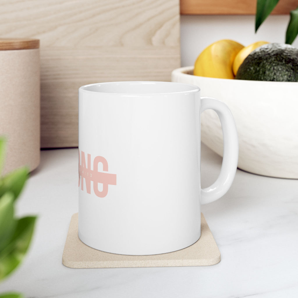 I Am Strong Ceramic Mug – Christian Scripture Coffee Cup (Philippians 4:13) | Faith Inspirational Mug (11oz/15oz)