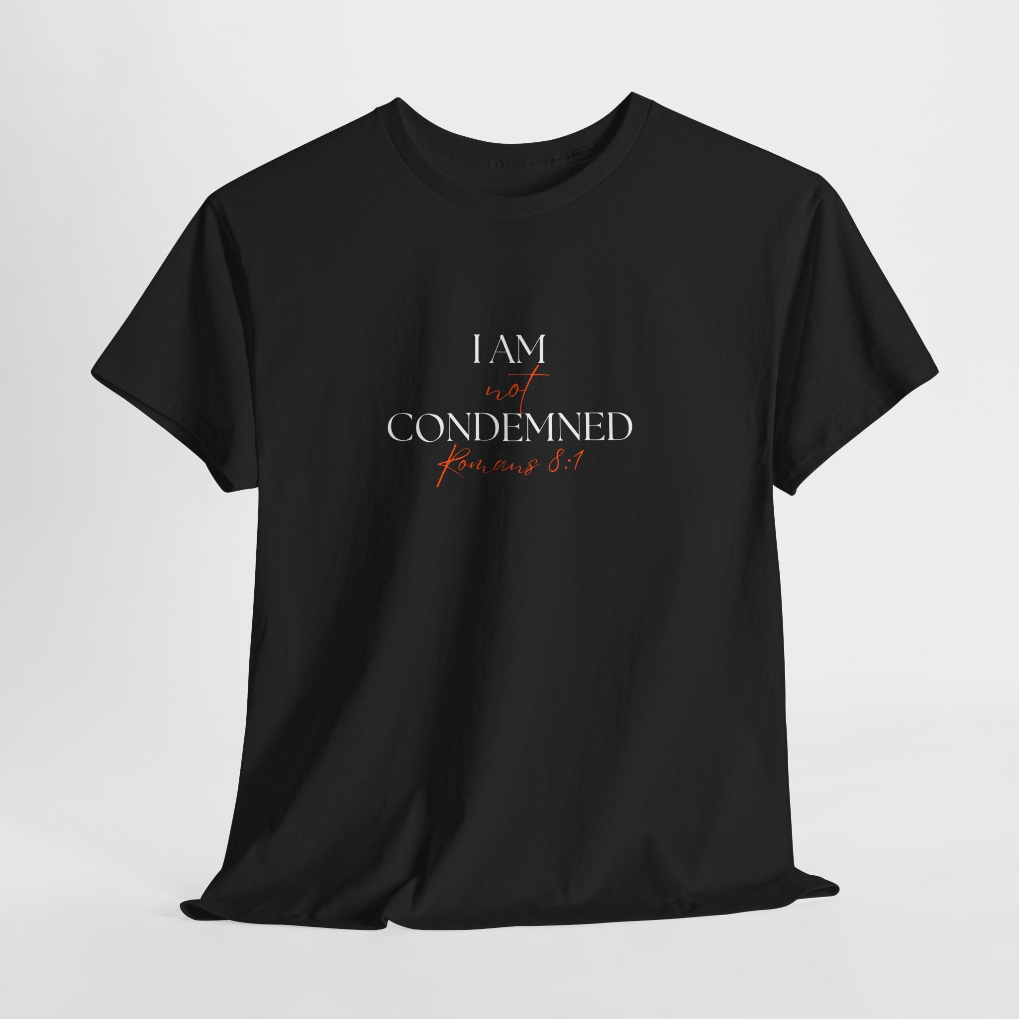 I Am Not Condemned T-Shirt – Christian Tee (Romans 8:1 Scripture) | Faith Apparel for Men & Women