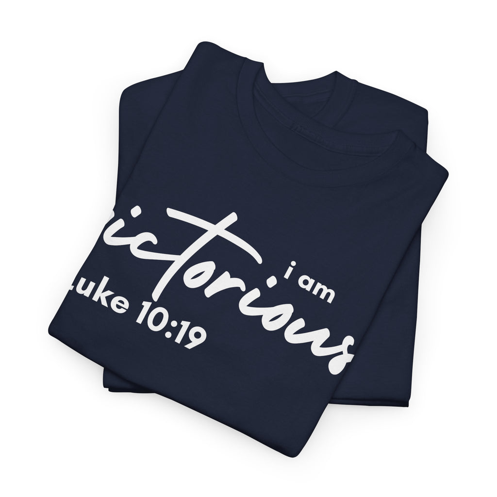 I Am Victorious Christian T-Shirt – Luke 10:19 Scripture Tee | Faith-Based Apparel