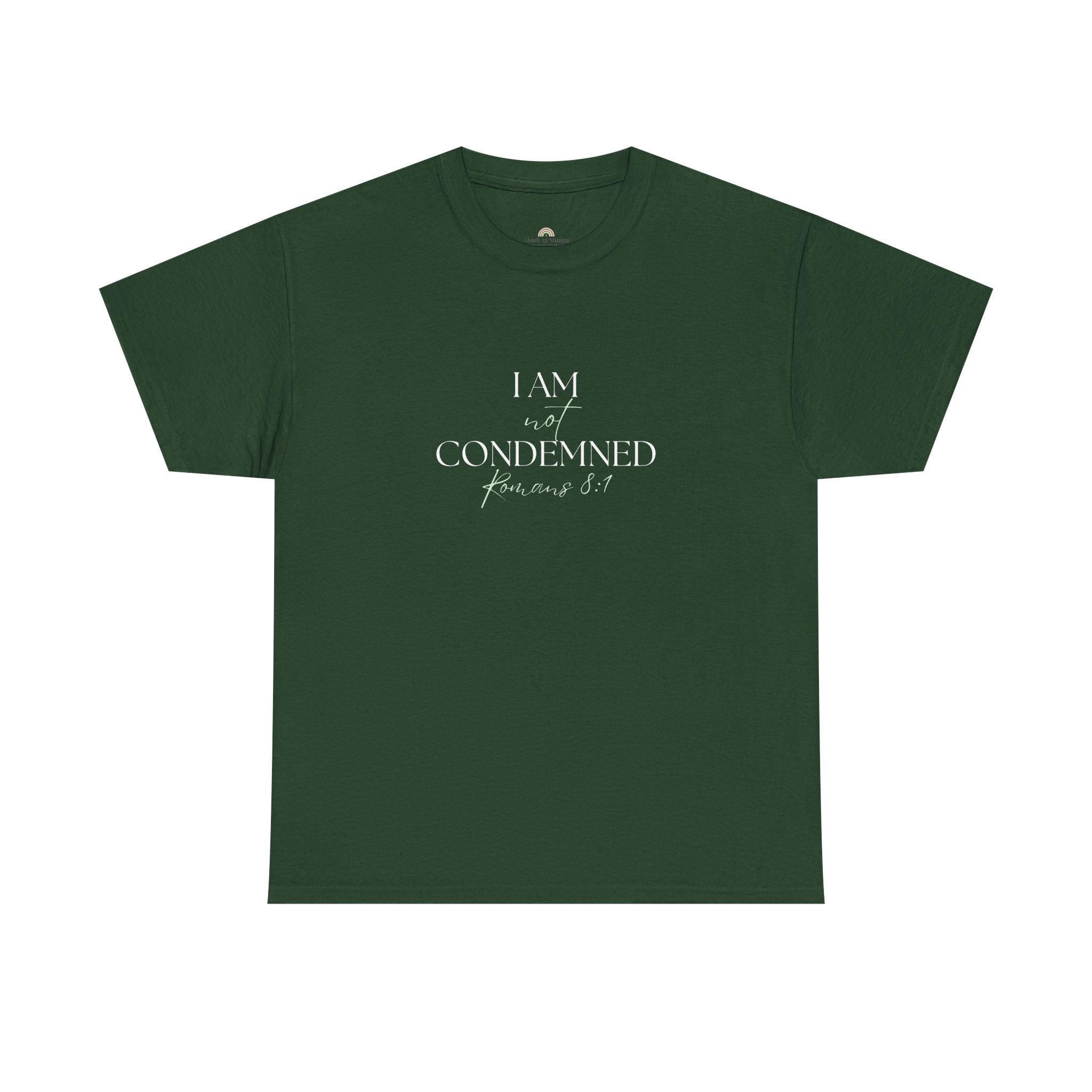 I Am Not Condemned T-Shirt – Christian Tee (Romans 8:1 Scripture) | Faith Apparel for Men & Women