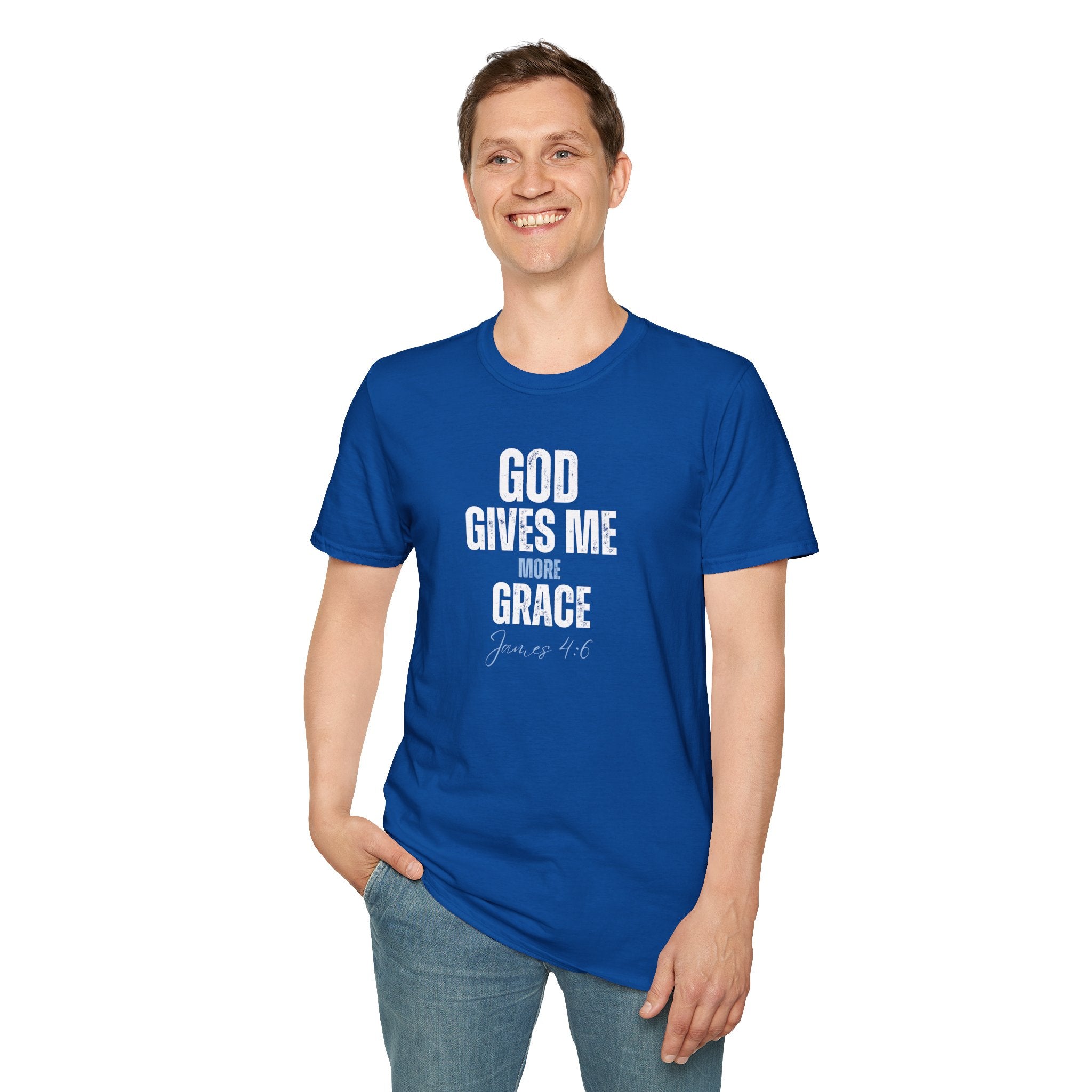 God Gives Me More Grace T-Shirt — James 4:6 Christian Scripture Tee