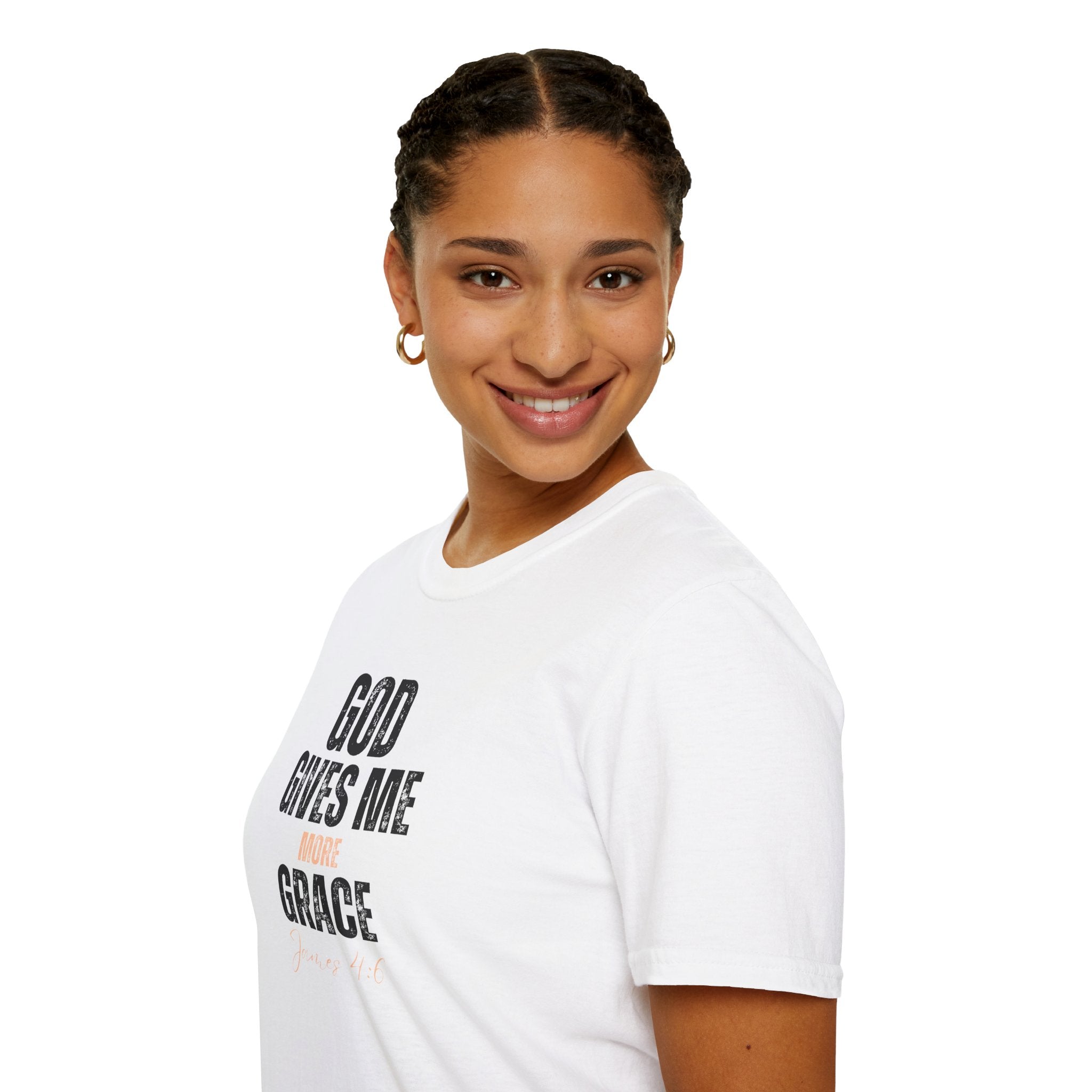 God Gives Me More Grace T-Shirt — James 4:6 Christian Scripture Tee