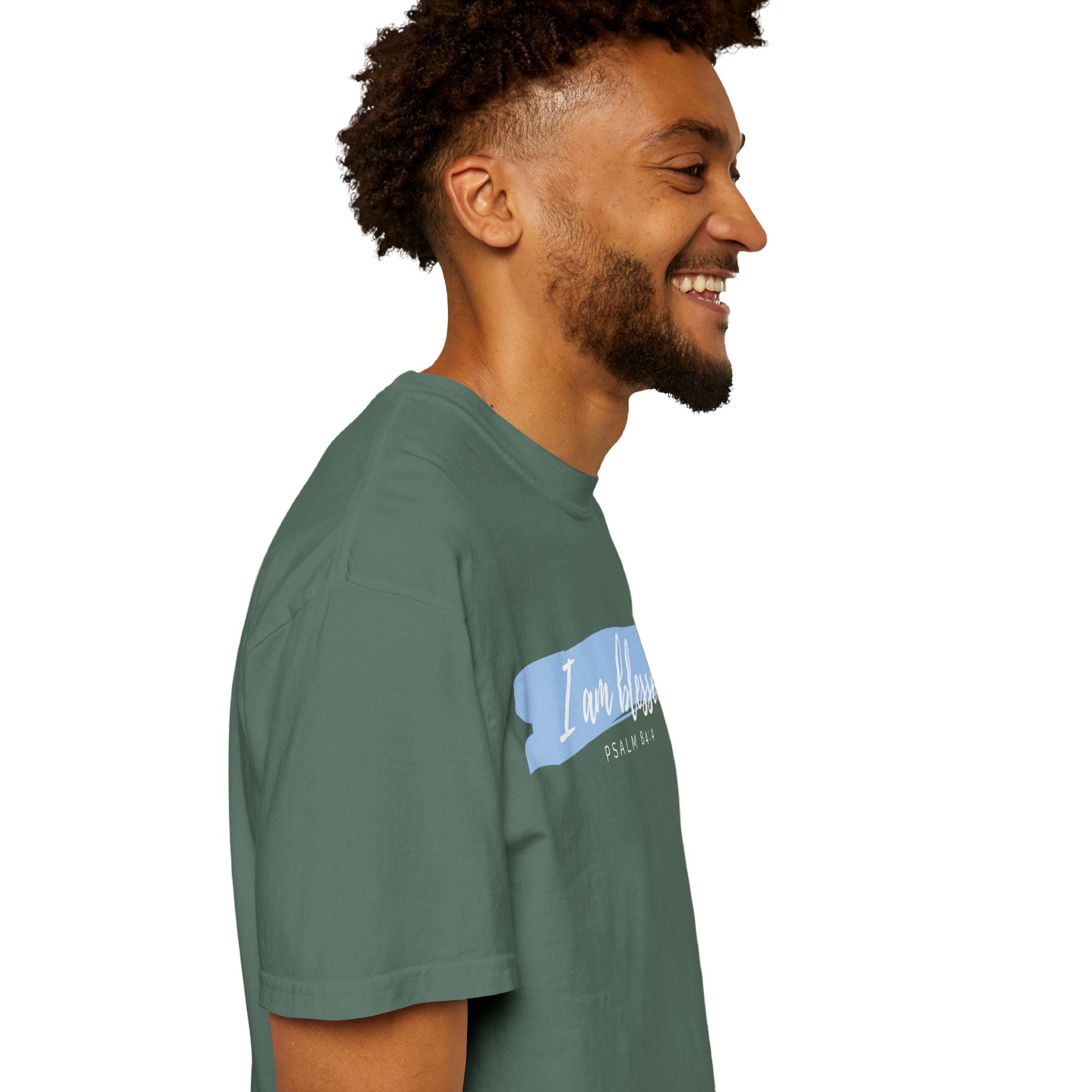 I Am Blessed Christian T-Shirt — Psalm 84:4 Scripture Tee | Garment-Dyed Faith Shirt