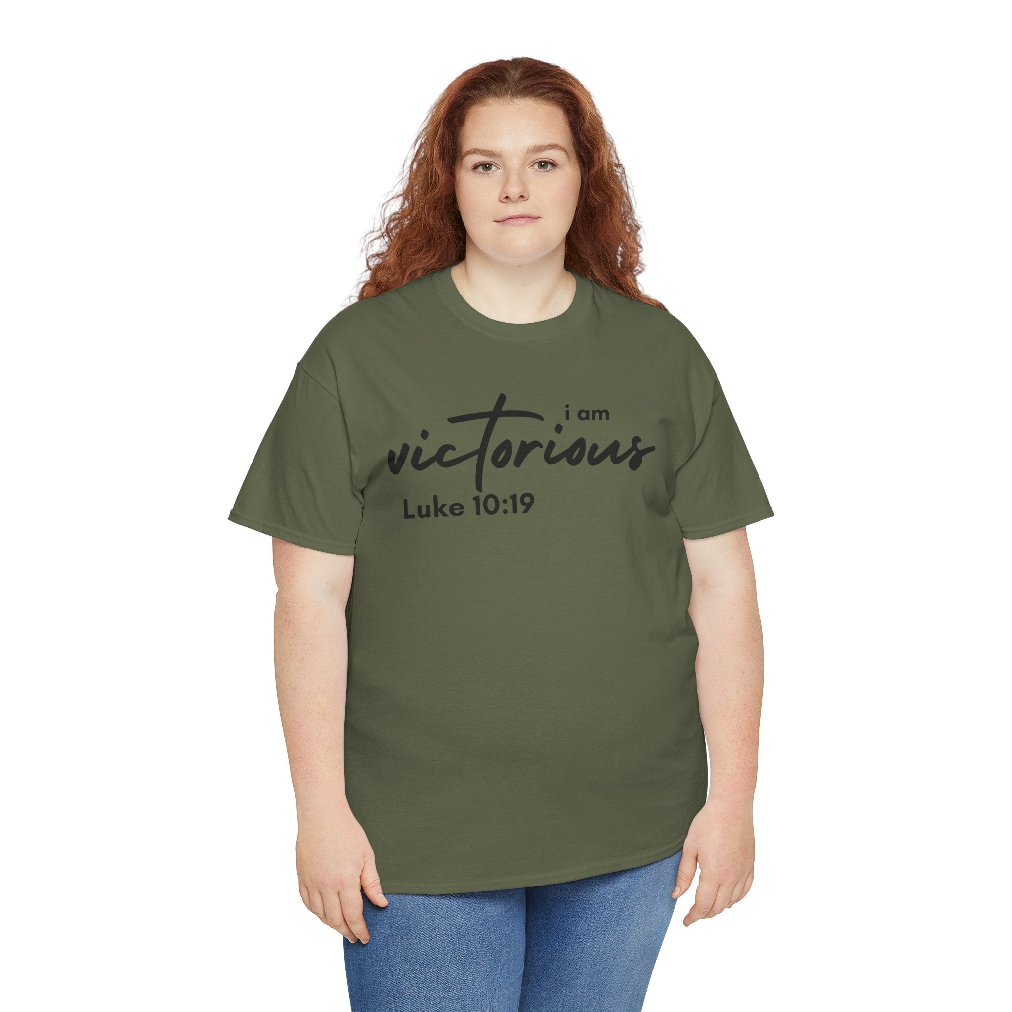 I Am Victorious Christian T-Shirt – Luke 10:19 Scripture Tee | Faith-Based Apparel