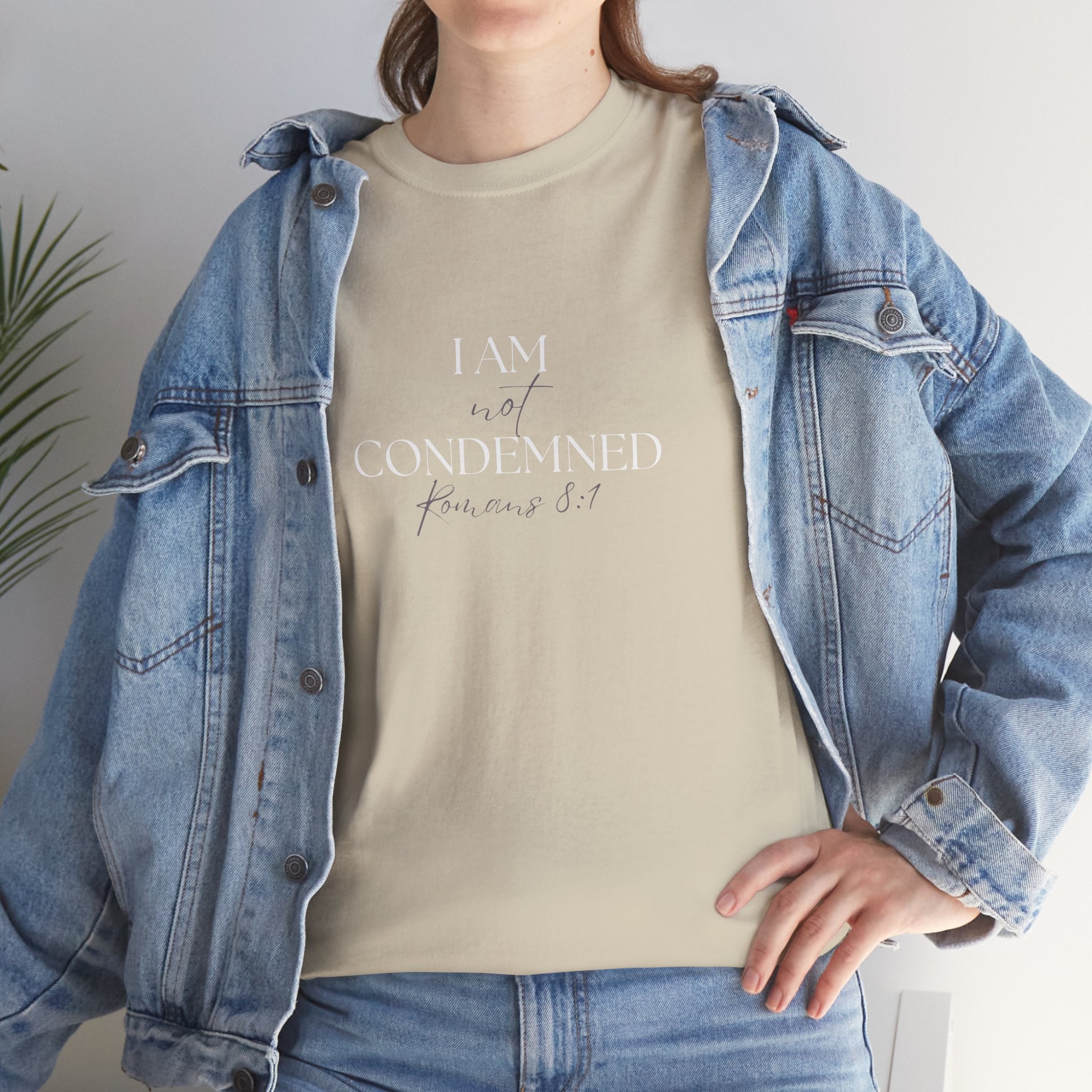 I Am Not Condemned T-Shirt – Christian Tee (Romans 8:1 Scripture) | Faith Apparel for Men & Women