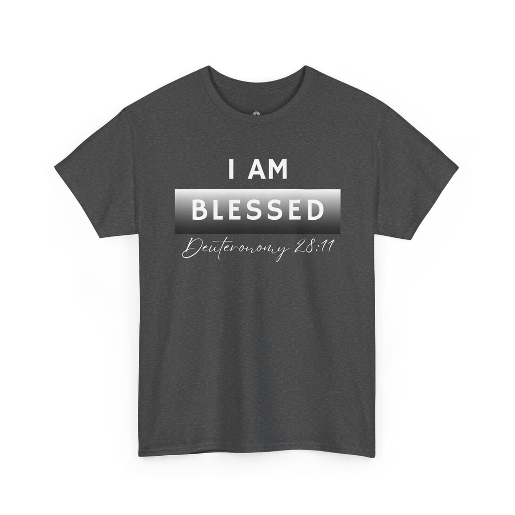 I Am Blessed Christian T-Shirt — Deuteronomy 28:11 Scripture Faith Tee (2)