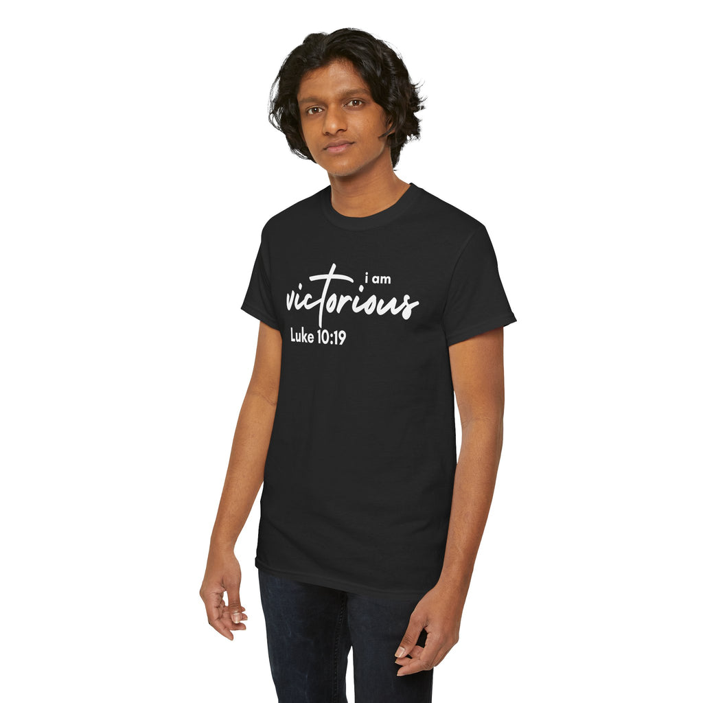 I Am Victorious Christian T-Shirt – Luke 10:19 Scripture Tee | Faith-Based Apparel